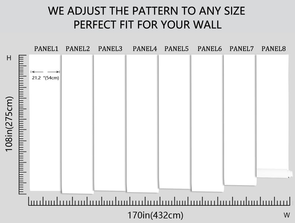 Green Forest Wallpaper Ancient Large Trees Wall Mural for Bedroom Living Room Bathroom Sofa Background (Non-self-Adhesive)