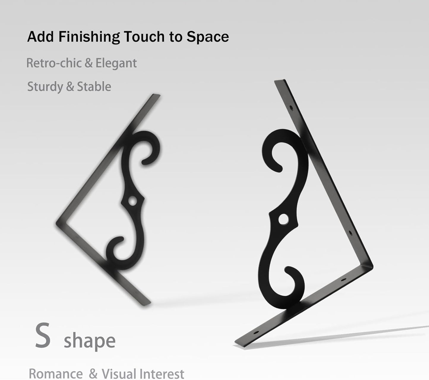 DINZI LVJ Long Wall Shelves, 31.5 Inch Large Floating Shelves Set of 2, Wide Display Shelf Wall Mounted with Brackets, Easy Hanging for Living Room, Toilet, Office, Bedroom, Gray Wash