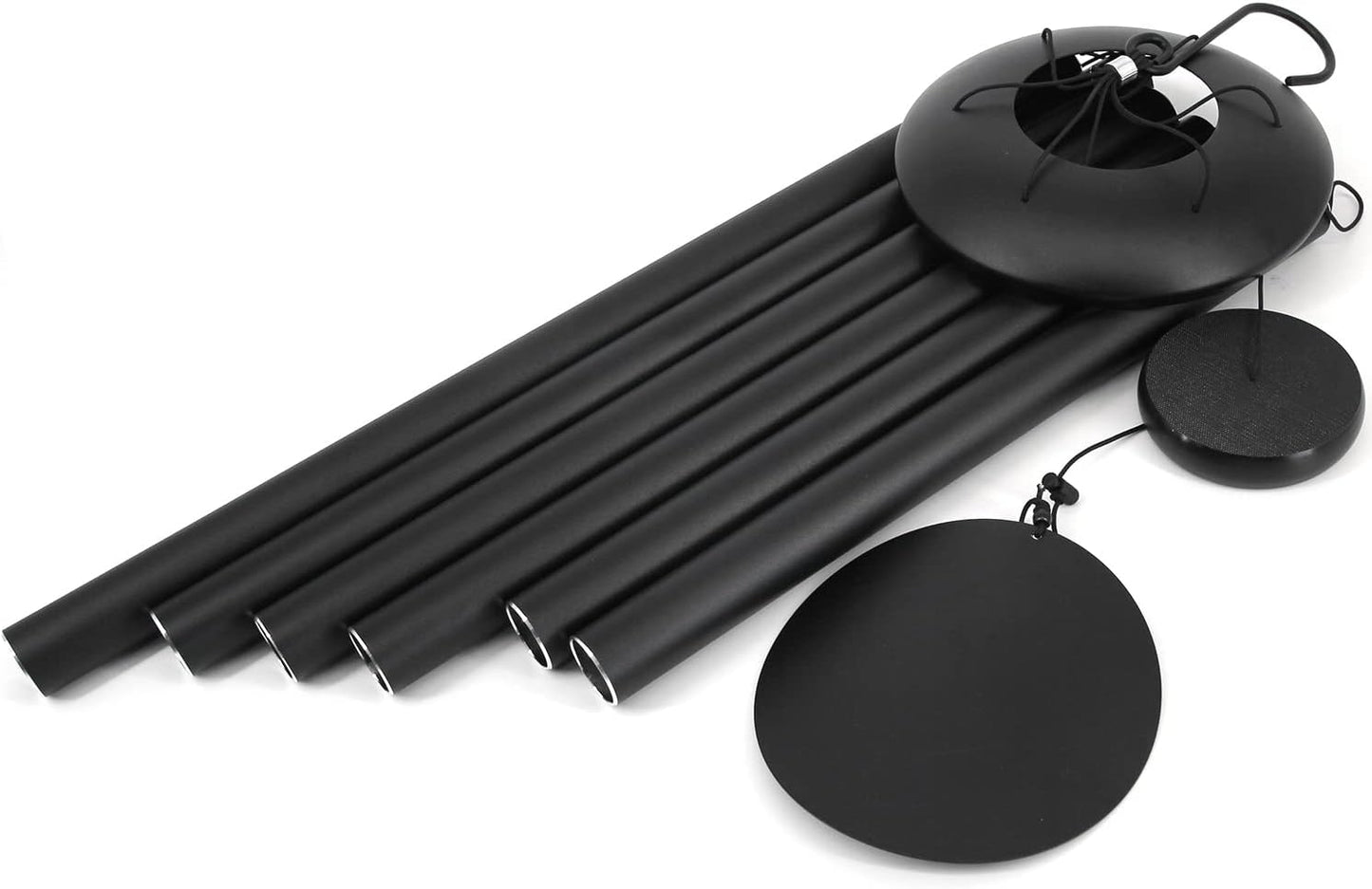 ASTARIN 45 in Memorial Wind Chimes Large with 6 Heavy Tubes, Large Deep Tone Wind Chimes Outdoor for Garden Hanging Décor,Sympathy Gifts. Black