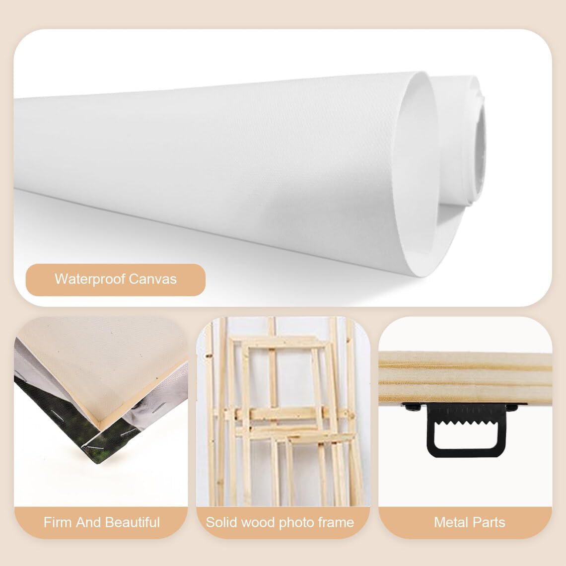 GAIYUAO Custom Canvas Prints with Your Photos Customized Canvas Pictures for Wall Art Large Wall Art for Living Room Personalized Pictures with Photos for Home Decor Bedroom 8x12in