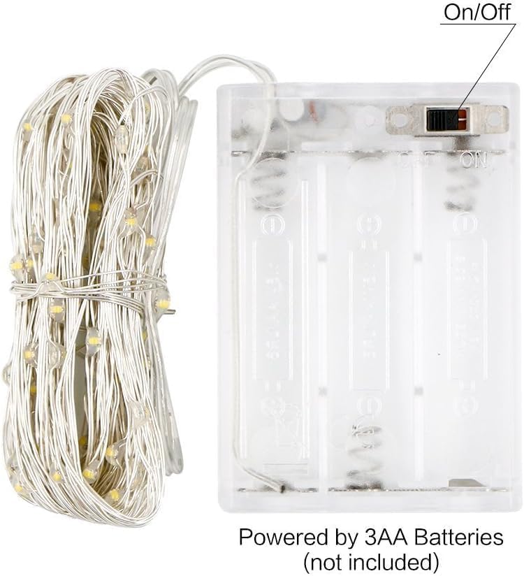ANJAYLIA Fairy Lights, 4 Pack String Lights Battery Operated 10ft 30 LED Twinkle Lights for Wedding, Bedroom, Party, Christmas, Warm White