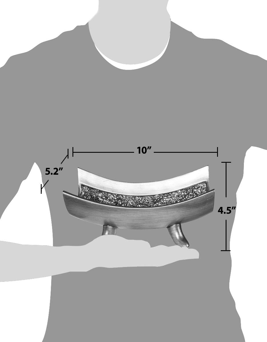 Creative Scents Schonwerk Silver Centerpiece Bowl - Coffee Table Decor - Centerpiece Table Decorations for Dining Room Living Room or Entry Table - Decorative Bowl - Best Wedding/Birthday Gift