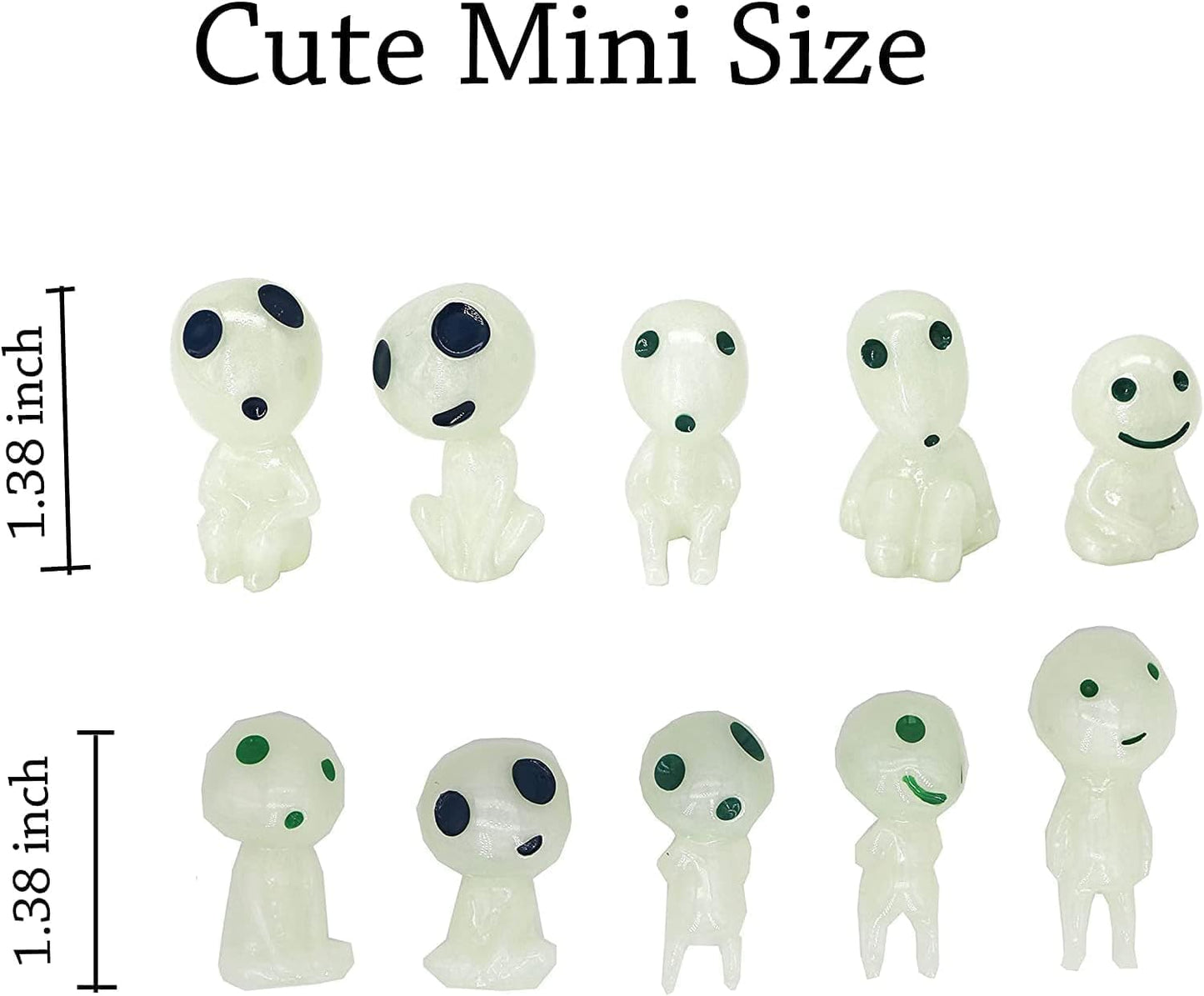 Fairy Garden Accessories Tree Elves Easter Egg Fillers Glow in Dark Basket Stuffers Garden Alien Decor Miniature for Micro Landscape Outdoor Status Patio Lawn Yard Kit