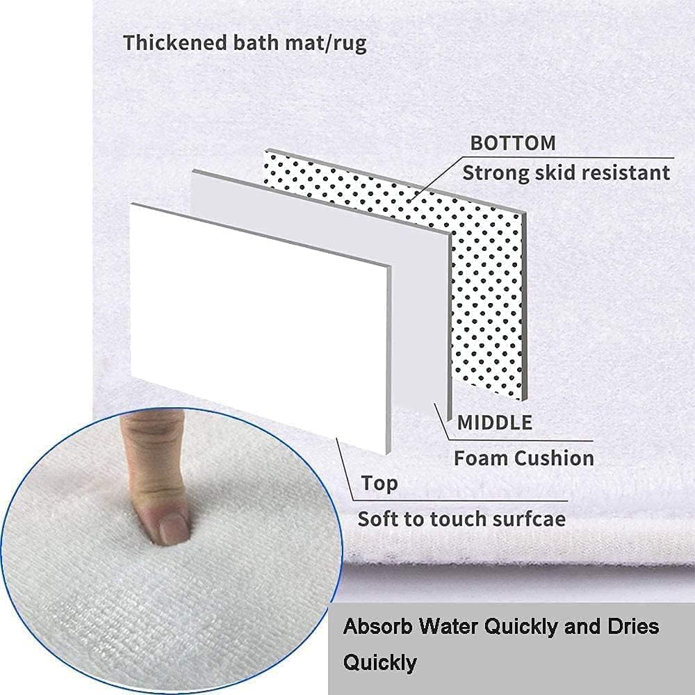 NEWSUYAA Halloween Decorations Shower Curtain Set with Non-Slip Rugs and Bath Mats,Black Skull Skeleton Bathtub Curtains with 12 Hooks,All Saints'Day (Nov 1st) Bathroom Decor