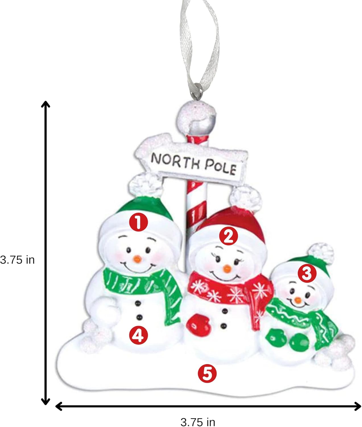 2025 Family Christmas Ornament β Personalized Ornament for Families β Custom Snowman Family Ornament β Holiday Tree Decoration Keepsake Gift (Snowman Family of 3)