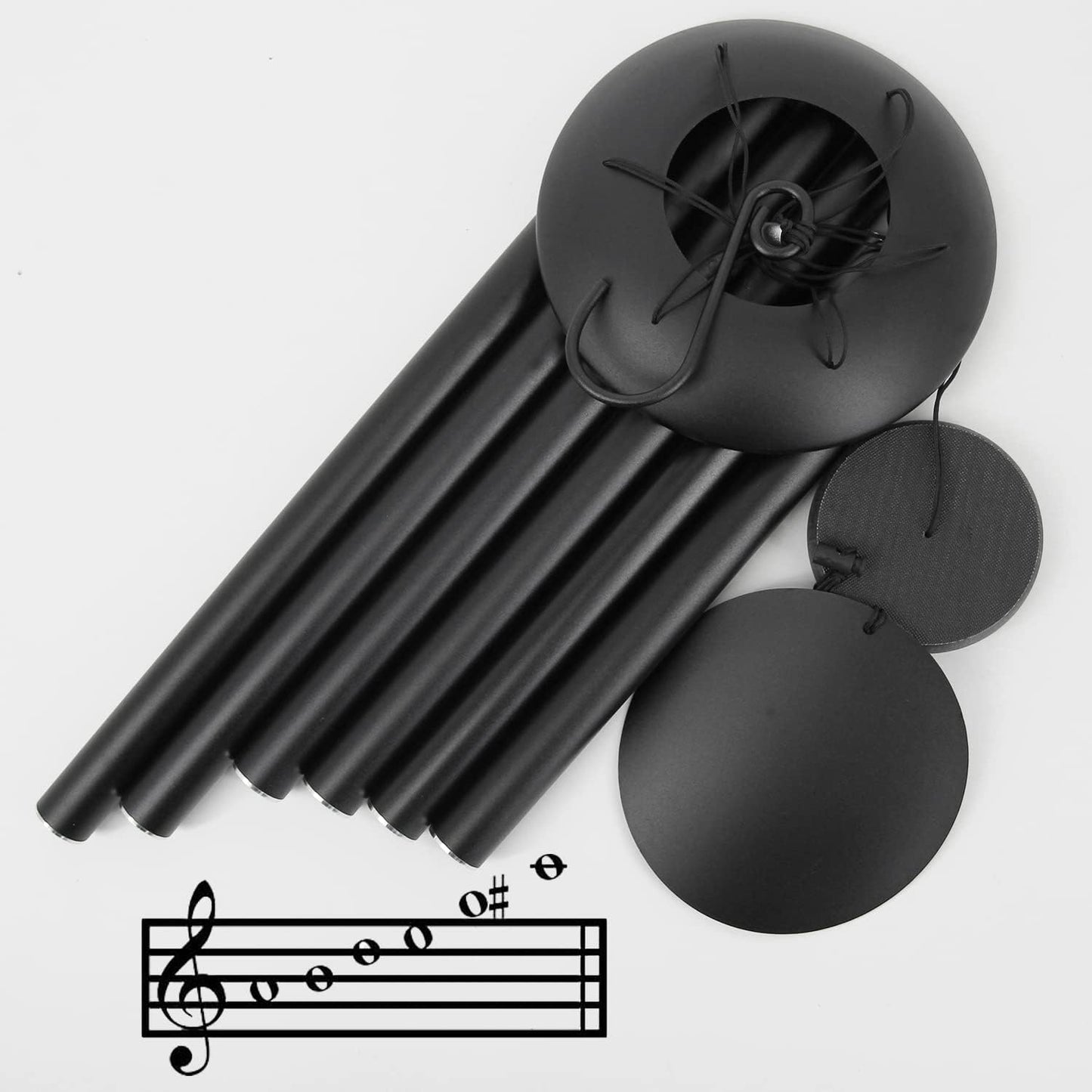 ASTARIN Outdoor Memorial Wind Chimes, 36 in with 6 Heavy Tubes, Deep Tone for Garden Hanging Decor, Sympathy Gifts. Black