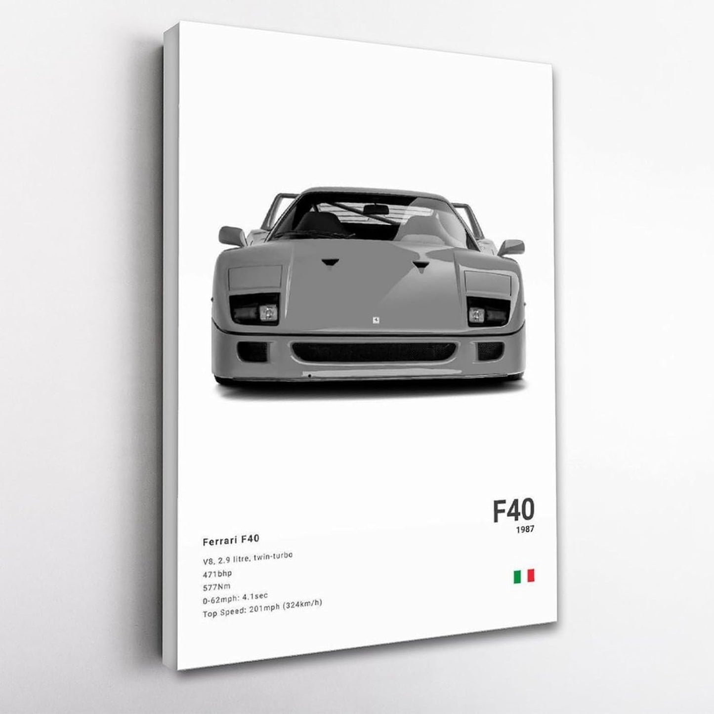 Farrari Car Posters For Walls Vintage Racing Car Canvas Prints For Home Decor Office Decor CFrame-style 16x24inch(40x60cm)