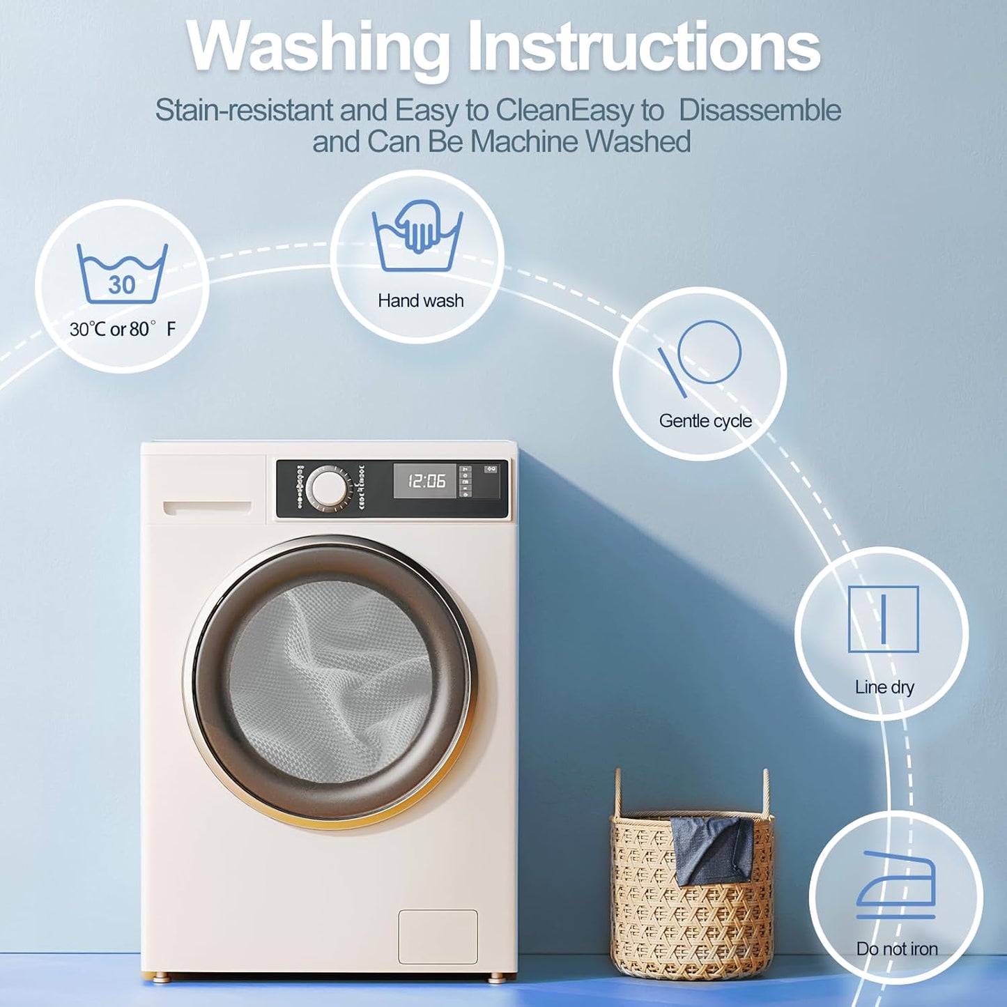 Couch Cushion Covers Individual Large Super Stretch Chenille (Softer Version) Sofa Cushion Covers, Couch Seat Covers Couch Slipcovers Furniture Protector (3 Piece, Light Grey)