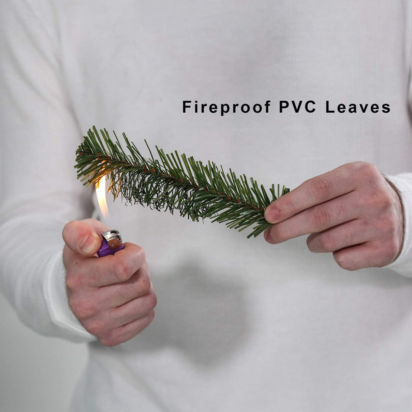 Artificial Christmas Tree 5/6/7/7.5 Foot Flocked Snow Trees with Pine Cone Decoration Unlit