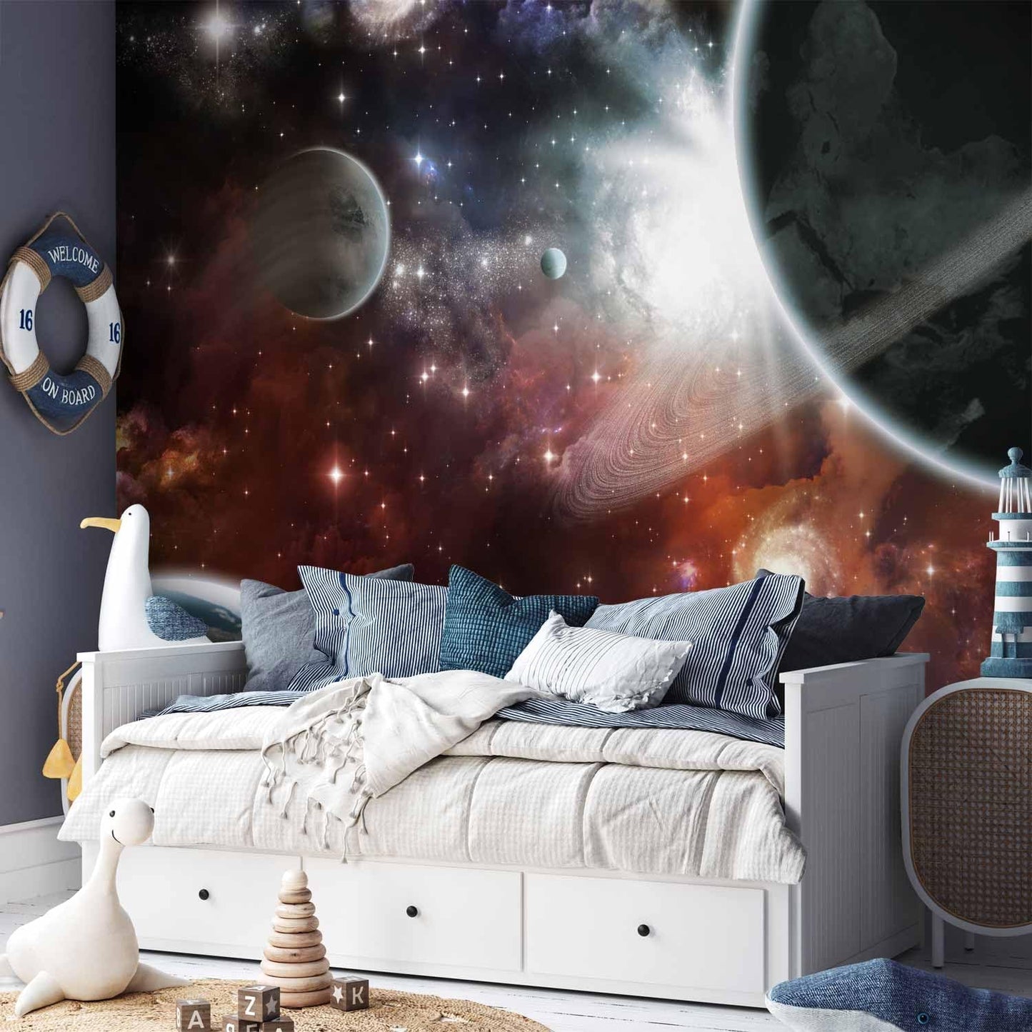 artgeist Wall Mural Cosmos Galaxy 154x110 in - Peel and Stick Self-Adhesive Wallpaper Removable Large Sticker Foil Wall Decor Print Picture Image Design 10110905-32