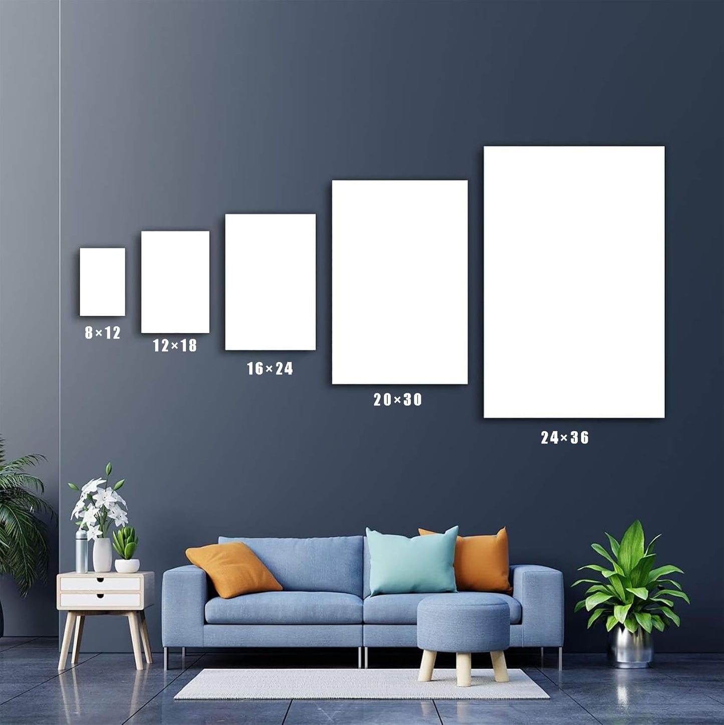 Flying Three Witches Halloween Canvas Wall Painting,Witches on Broom Under Full Moon Castle Victorian Decoration Haunted House Retro Poster for Living Room Bedroom Gallery,16"x24" Unframed