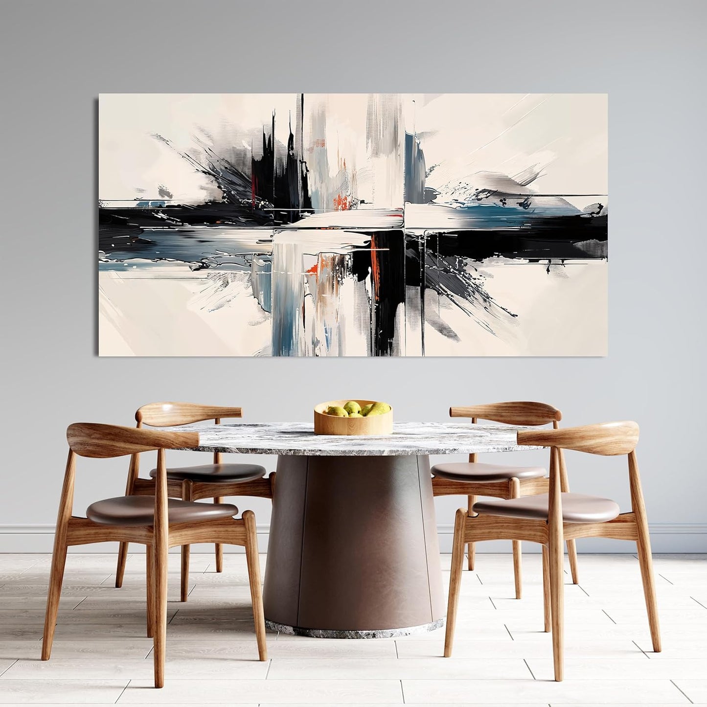 Abstract Large Wall Art Decorations Modern Wall Art Pictures for Living Room Abstract Canvas Art Wall Decor Oversized Black and White Wall Art Prints Artwork for Walls Bedroom Office Decor 29" X 58"