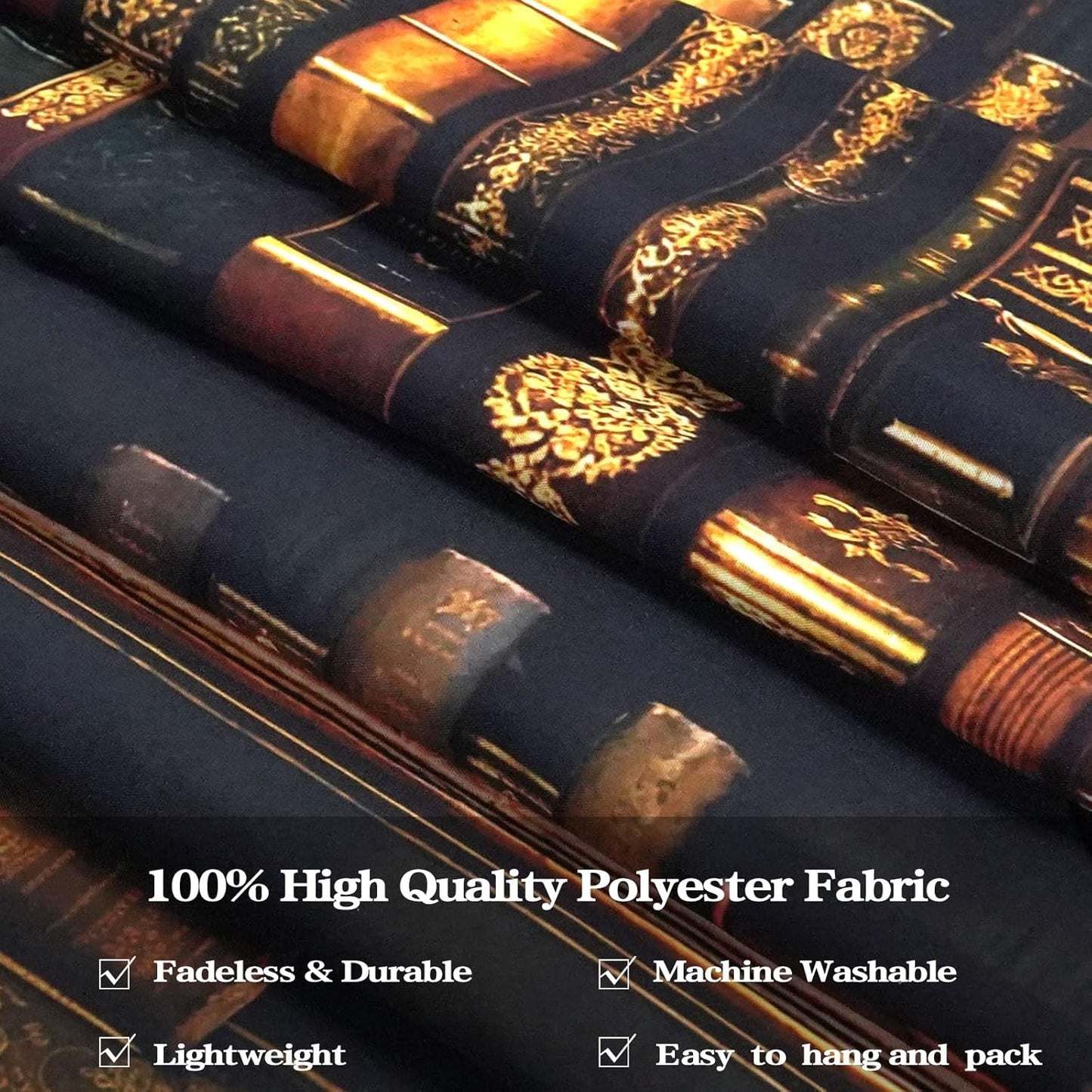 Accnicc Vintage Bookshelf Tapestry Medieval Art Book Tapestries Wall Hanging Gothic Dark Academia Retro Library Backdrop Tapestry for Bedroom Living Room Dorm Study Classroom 90× 68 inch