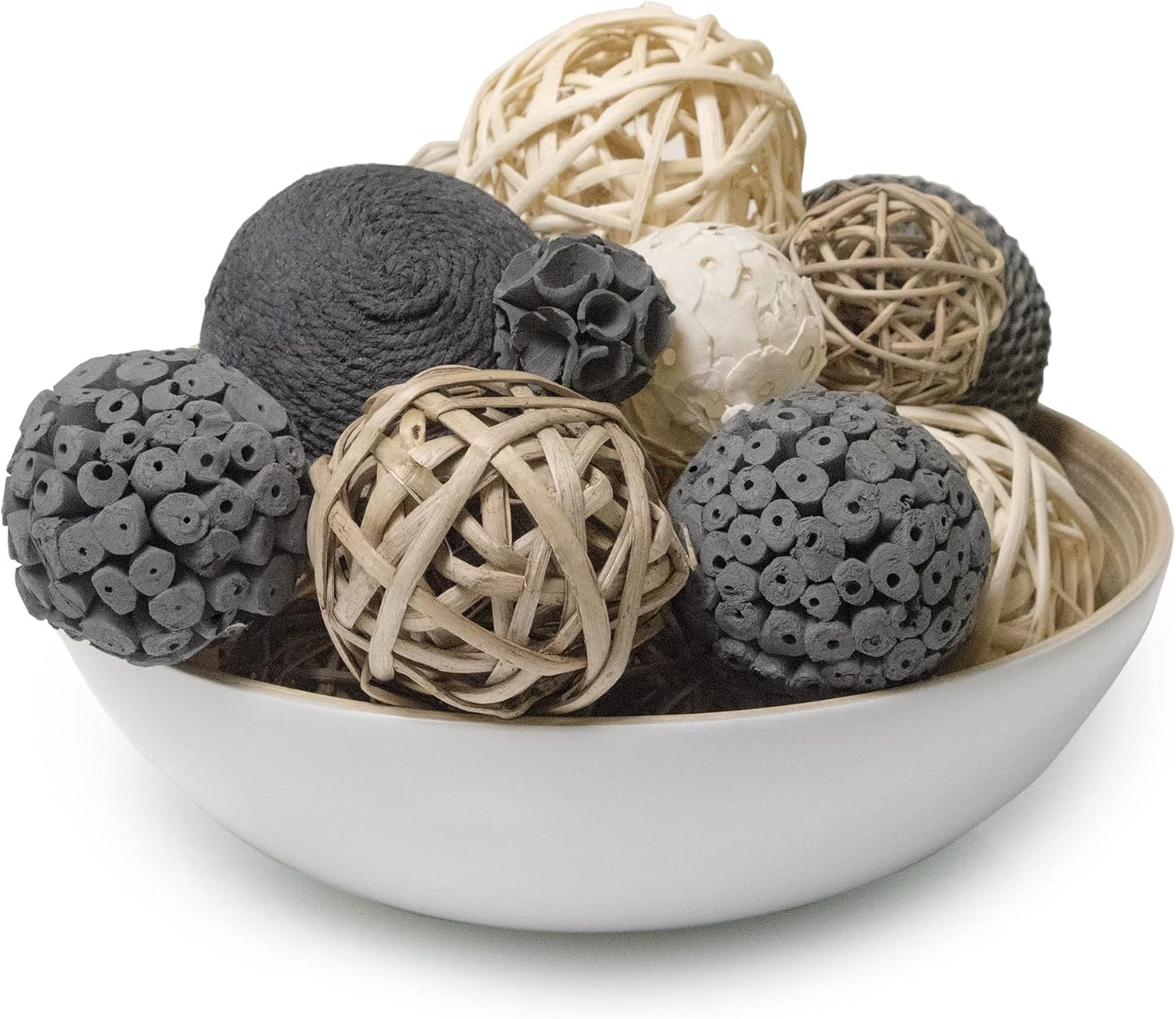 ANDALUCA Decorative Balls Vase Filler Bag with Orbs, Balls (Grey)