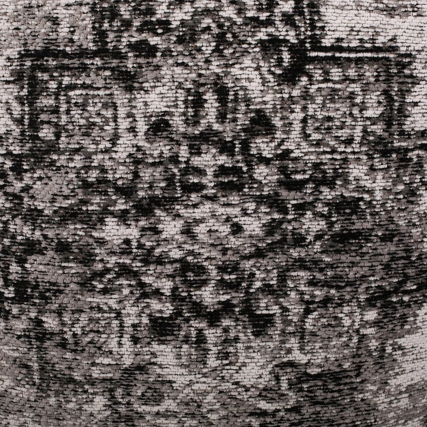 GDFStudio Boho Handmade Fabric Cube Pouf Ottoman Foot Stool - Bean Bag Floor Chair - Foot Rest Couch for Living Room Bedroom,Black and Beige,16"" x 16"" x 16"", 312604N