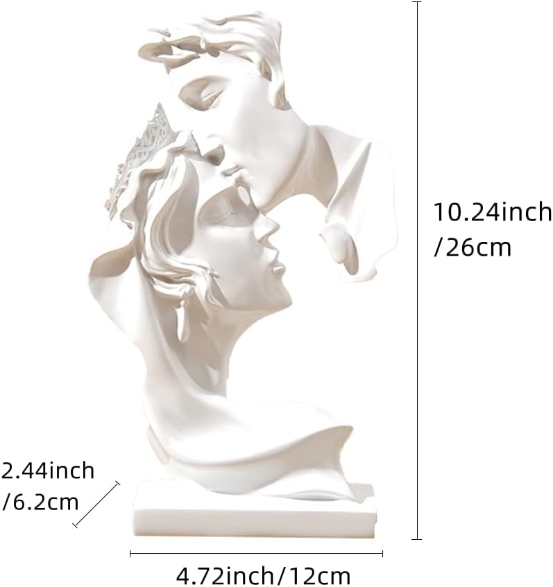 Couples Kiss Sculpture,Abstract Art Couple Sculpture Home Furnishing Resin Statue Decoration Romantic Statue Used for Home Decoration, Wedding, Gift.