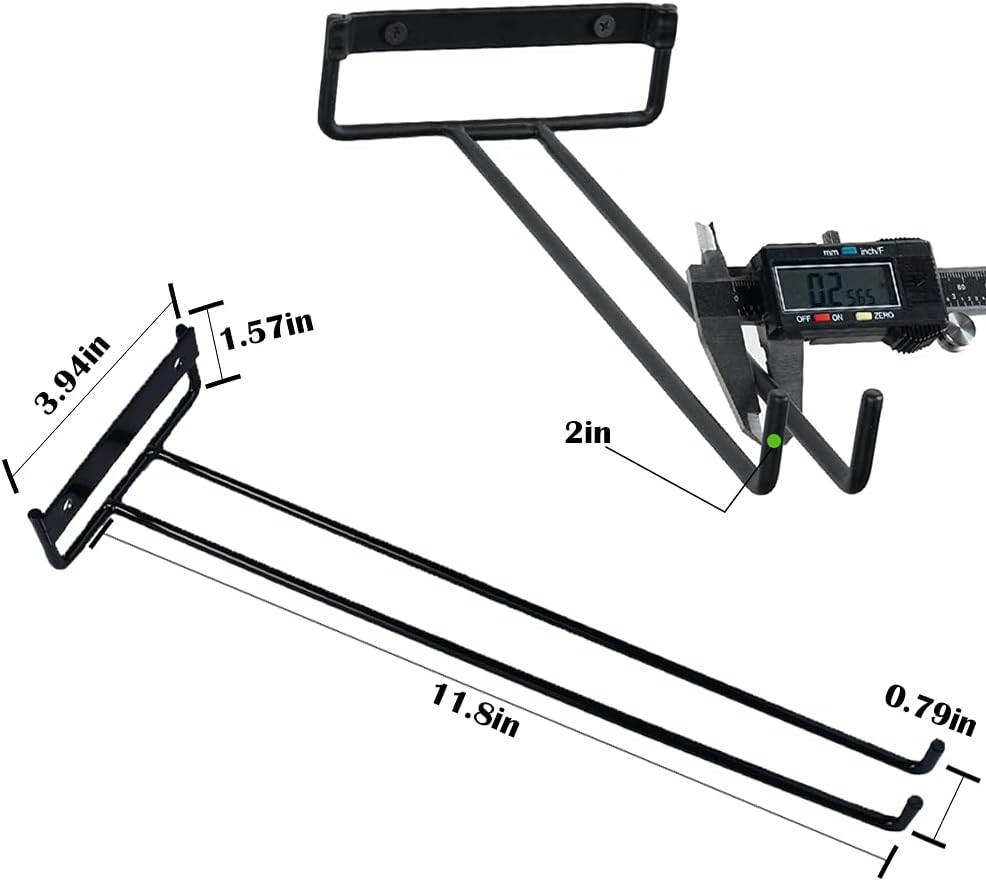 4 Packs 12 Inch Wine Glass Racks Cup Wall Mounted Stemware Hanging Wine Glasses Holder Under Cabinet Wire Wine Decor Racks