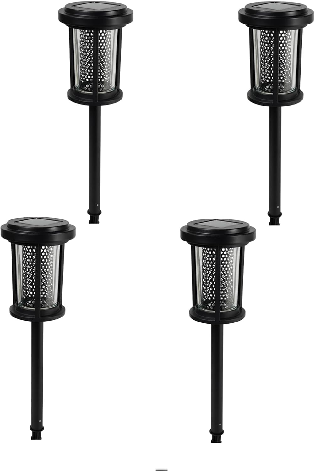 EcoGreen Outdoor Pathway Solar Light, 4pcs Pack,Garden Patio Balcony Walk Way Lights, Aluminum Leg, 5000K Daylight, IP65 Waterproof, 2.44*13.4in