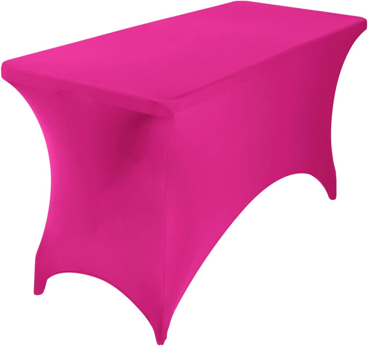 4Pack Spandex Waterproof Table Covers 4ft，Spandex 4ft Waterproof Table Cover for Party,Wedding, Banquet, and Events(Fuchsia)