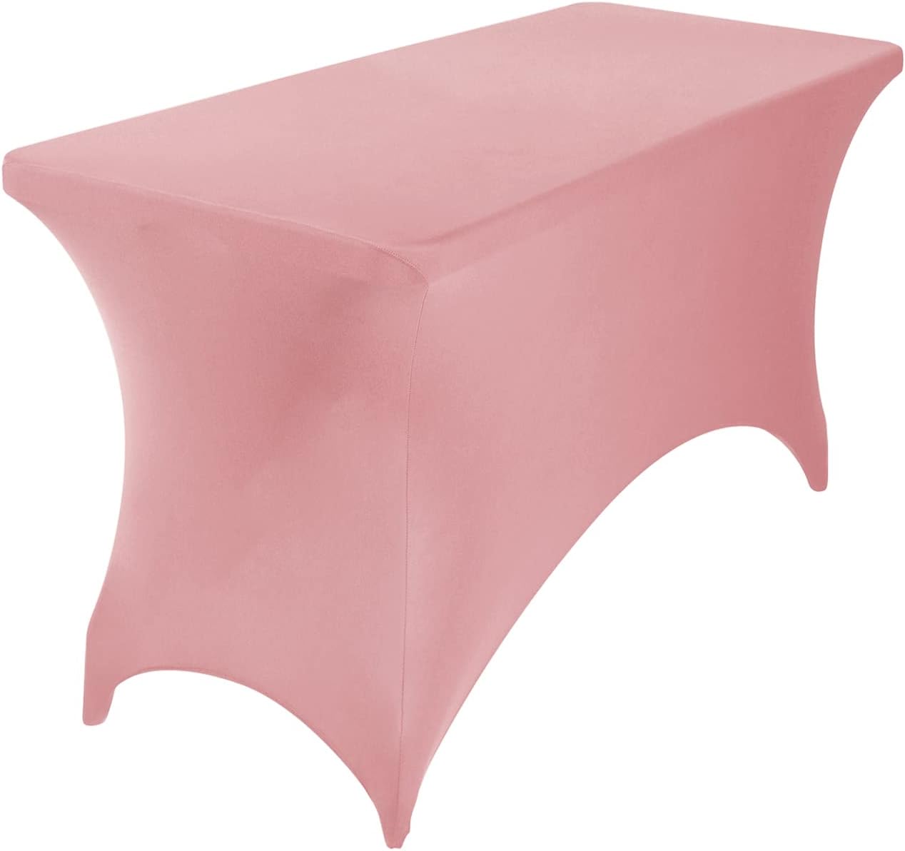 4Pack Spandex Waterproof Table Covers 4ft，Spandex 4ft Waterproof Table Cover for Party,Wedding, Banquet, and Events(Dusty Pink)