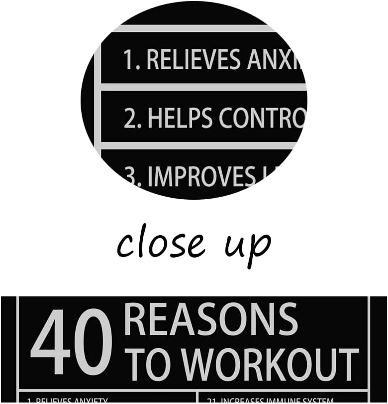40 Reasons to Workout Inspirational Posters Motivational Wall Art Picture Prints on Canvas Modern Home Decor Painting Artwork for Living Room Office Stretched and Framed Ready to Hang [24''W x 36''H]
