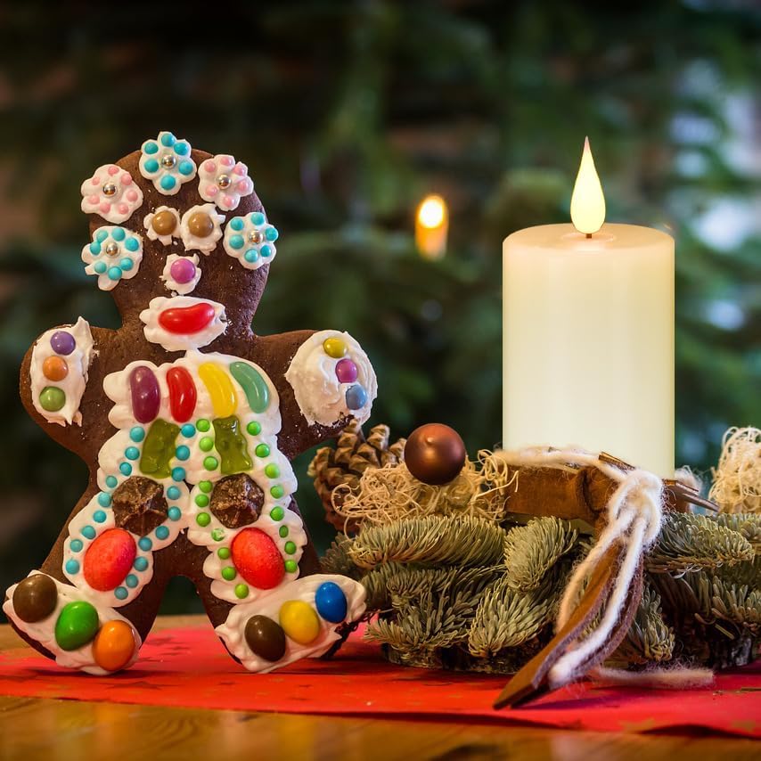 Flameless Battery Operated LED Candles 3D Wick with10 Key Button Remote Control 24-Hour Timer Set of 9 Electric Flickering Pillar Real Wax ApplyTo Party, Wedding,Dinner， Home Decoration