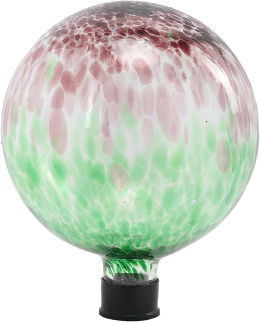 Gazing Ball 10 Inch Glass Reflective Garden Globe Outdoor Gazing Globe Sphere Yard Ornament for Garden Yard Home Outdoor Decoration Gift for Women (Green)