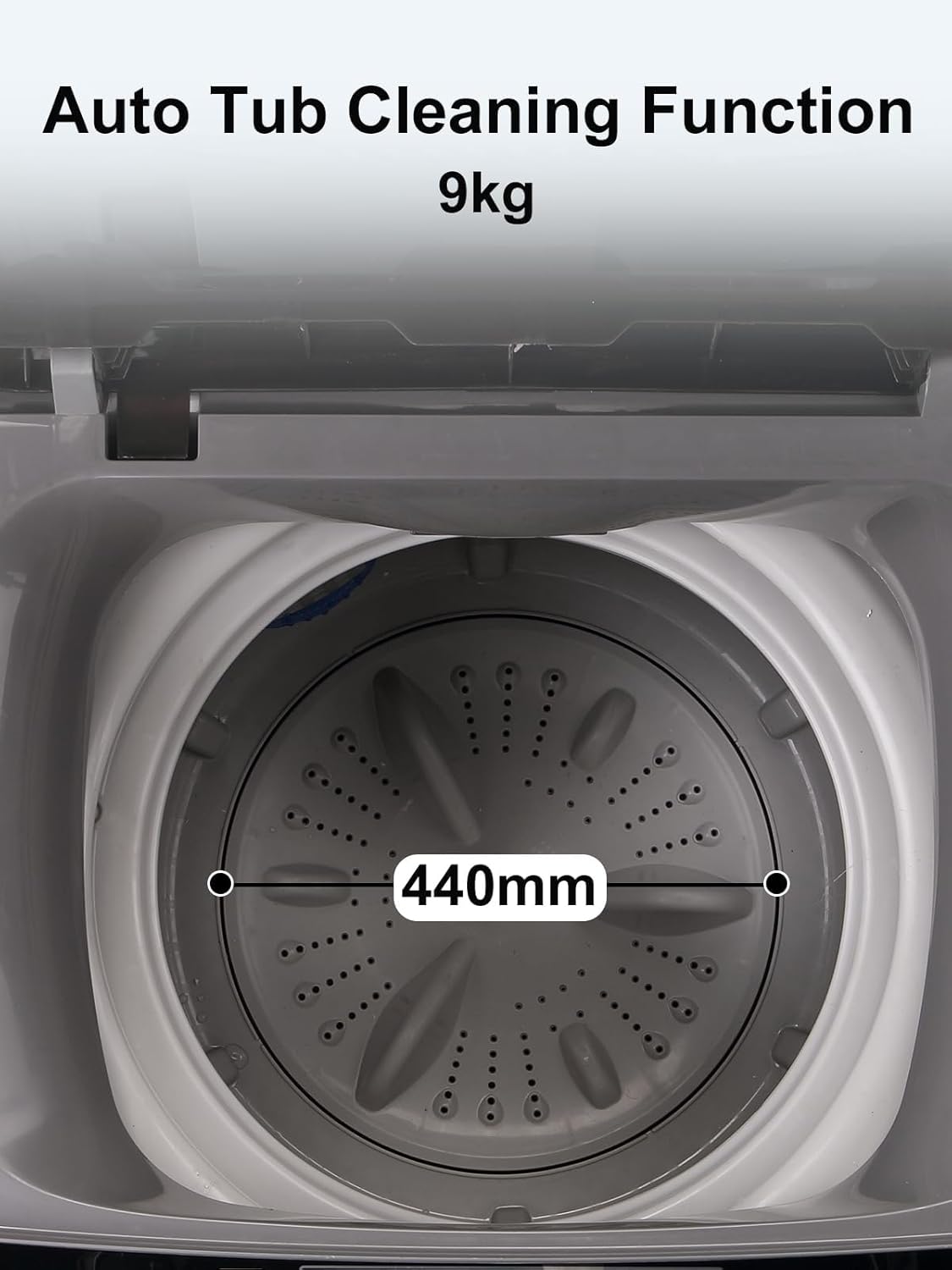 25 lbs Full Automatic Washing Machine with LED Display Compact Washing Machine with Drain Dump, 10 Wash Programs and 8 Water Levels Ideal for Dorms, Apartments, RV, Grey