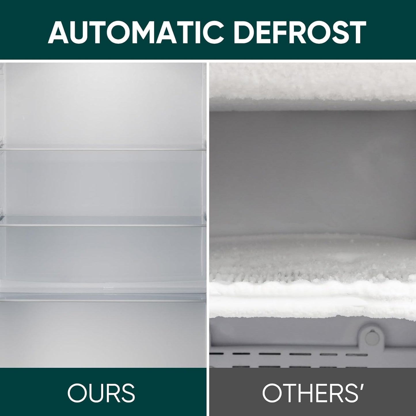 Upstreman 3.2 Cu.Ft Retro Mini Fridge with Bottle Opener, Energy Saving, Adjustable Thermostat, Metal Handle, LED Lamp, Mini Refrigerator for Bedroom, Office, Dorm-BR321 PRO (Black)