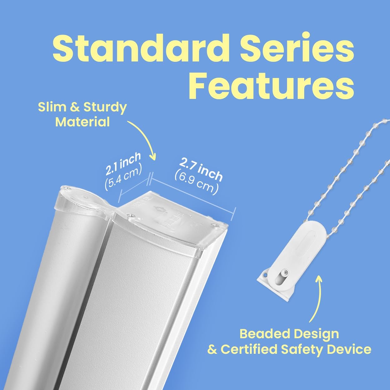 Foiresoft Standard Zebra Roller Blinds for Windows [W38 x H64 Inch, White, Basic], Light Filtering Dual Layer Shades for Bedroom, Living Room, Office, 13 Colors