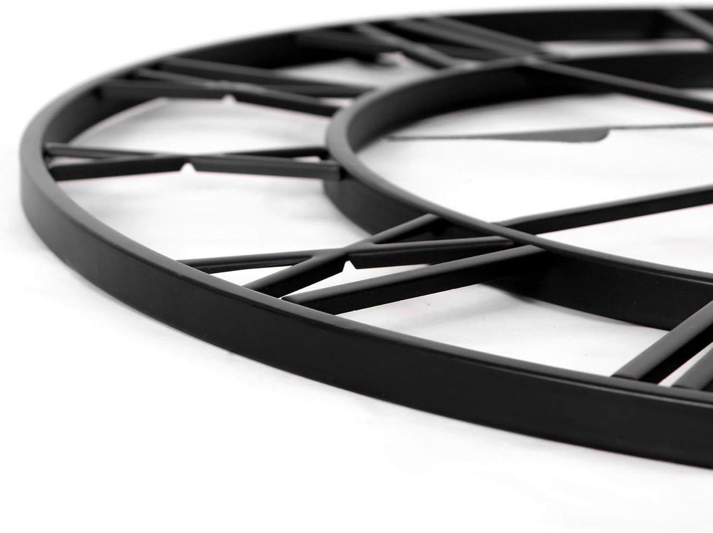 30 Inch Wall Clock Decorative, Oversized Large Black Metal Roman Numeral Silent Wall Clocks for Modern Farmhouse Living Room Decor