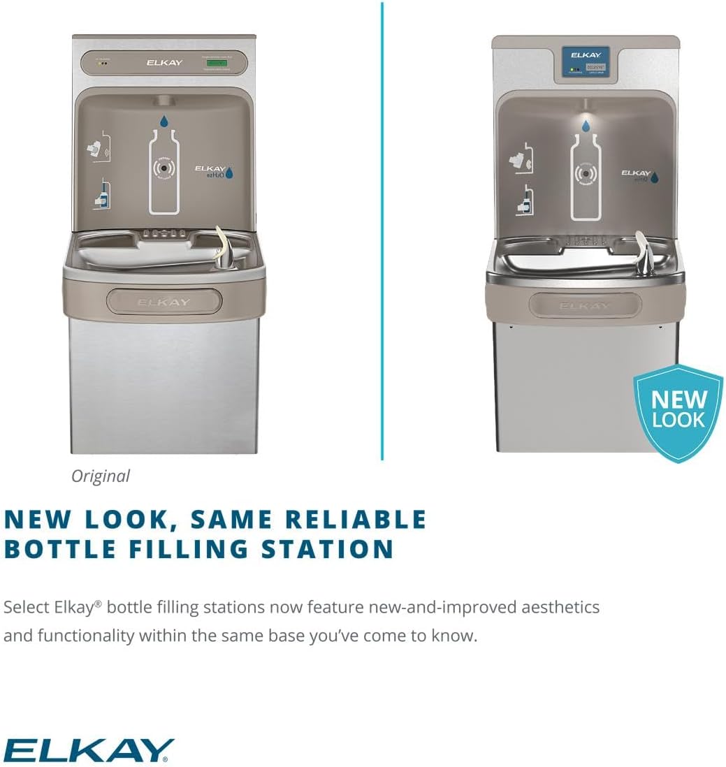 Elkay LZS8WSVRLK EZH2O Wall Mount Drinking Fountain and Bottle Filling Station with Vandal Resistant Bubbler, Filter, and Glass Filler - N/A