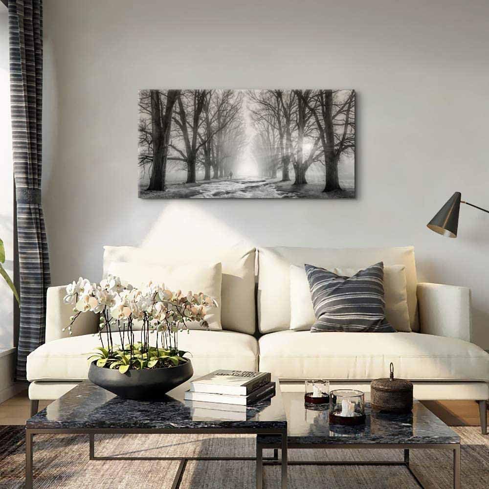 Bamdeya Wall Art Bedroom Black and White Wall Decor Forest Wall Pictures Tree Canvas Prints Art Landscape Painting Modern Artwork For Wall Art Living Room Kitchen Office Decor Home Decorations