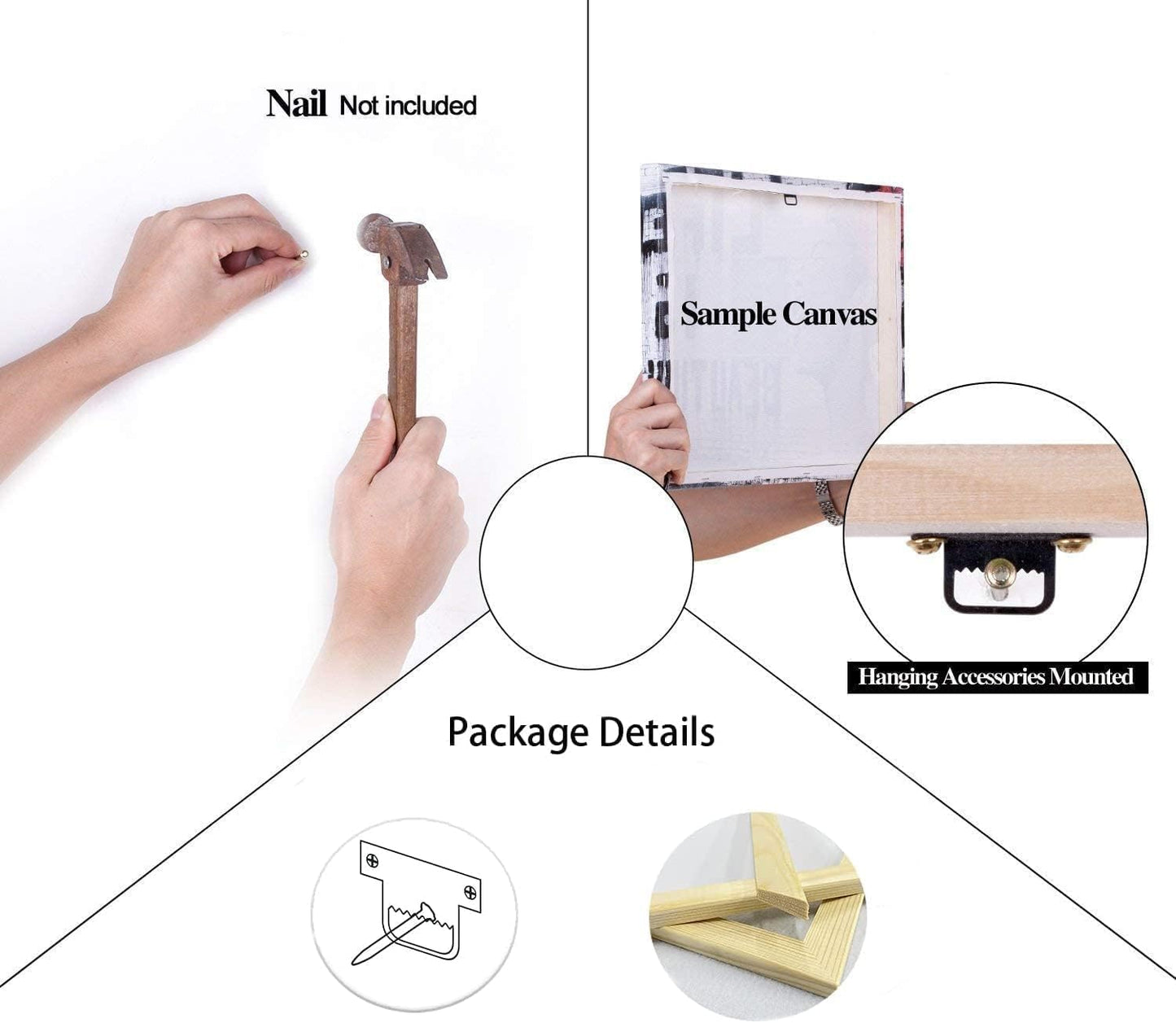 Discipline Noun Inspirational Posters Motivational Affirmative Wall Art Prints on Canvas Modern Home Decor Painting Artwork for Living Room Office Stretched and Framed Ready to Hang [12''W x 18''H]