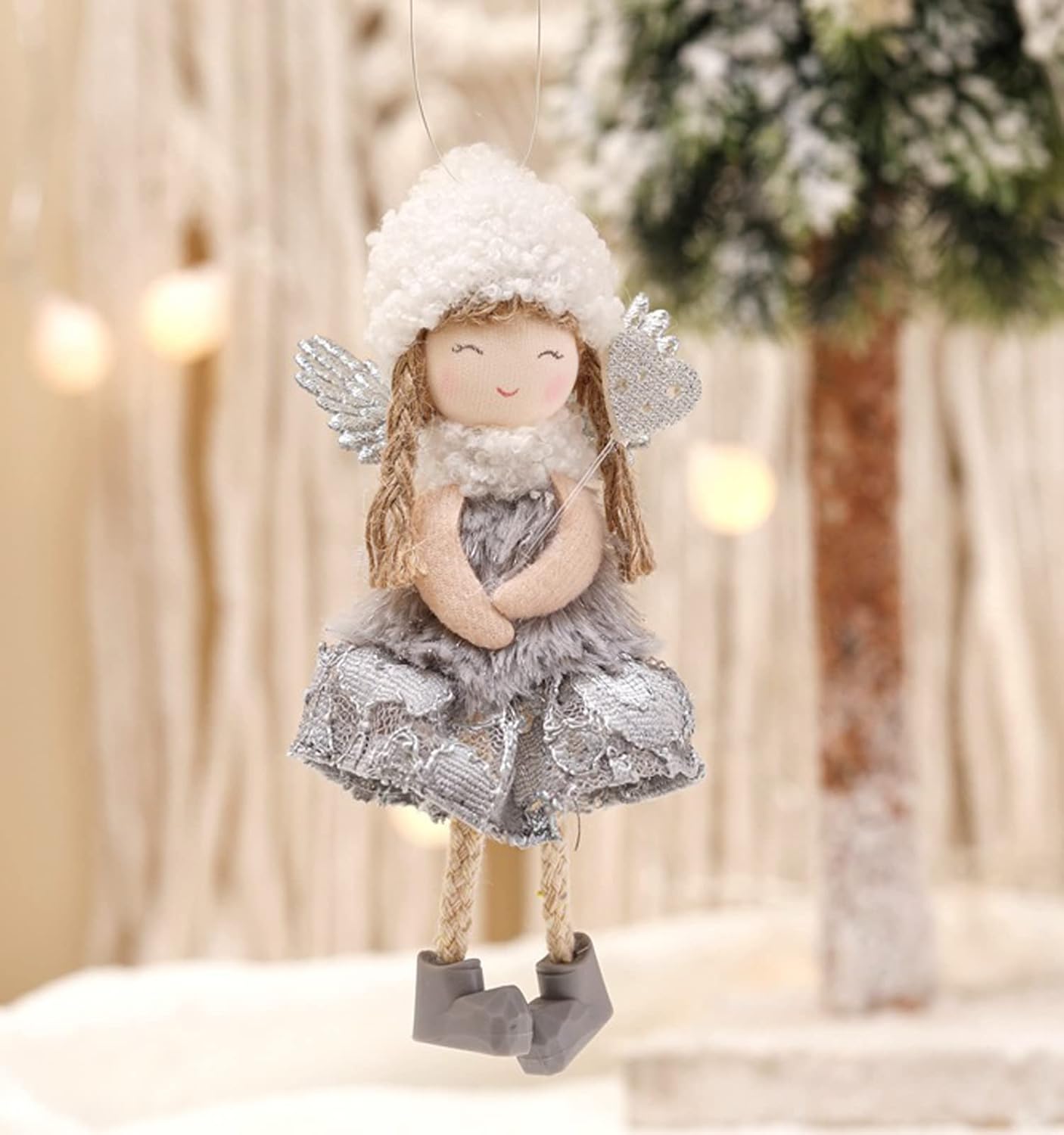 3pcs Christmas Angel Doll Decoration, Christmas Tree Hanging Ornaments, Thanksgiving Day Birthday Gifts, New Year Fairy Presents, Home Party Kids Girls Toys Pendant(GF-X3)