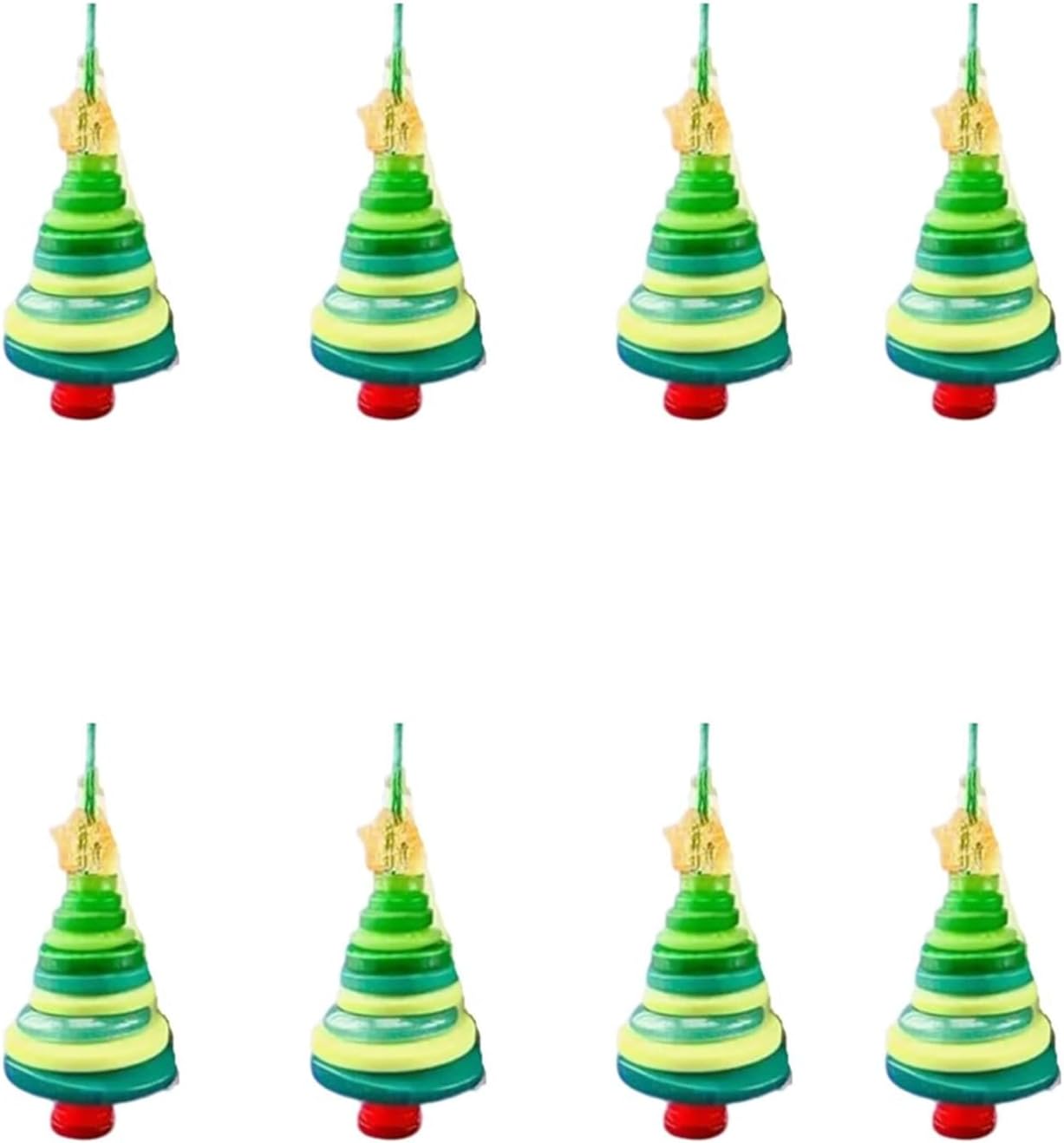 DIY Christmas Button Ornament Making Set - Snowman/Santa/Angel, Fun Holiday Craft Kit for All Ages, Ideal Xmas Tree Hanging Decor & Festive Gifts (8pcs-C)