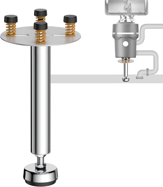 Garbage Disposal Support, Adjustable Spring Shock Absorber Bracket (11.02-14.56inch (28-37cm)), Holds Up tp 440lbs, Stainless Steel Noise Reduction Installation Kit