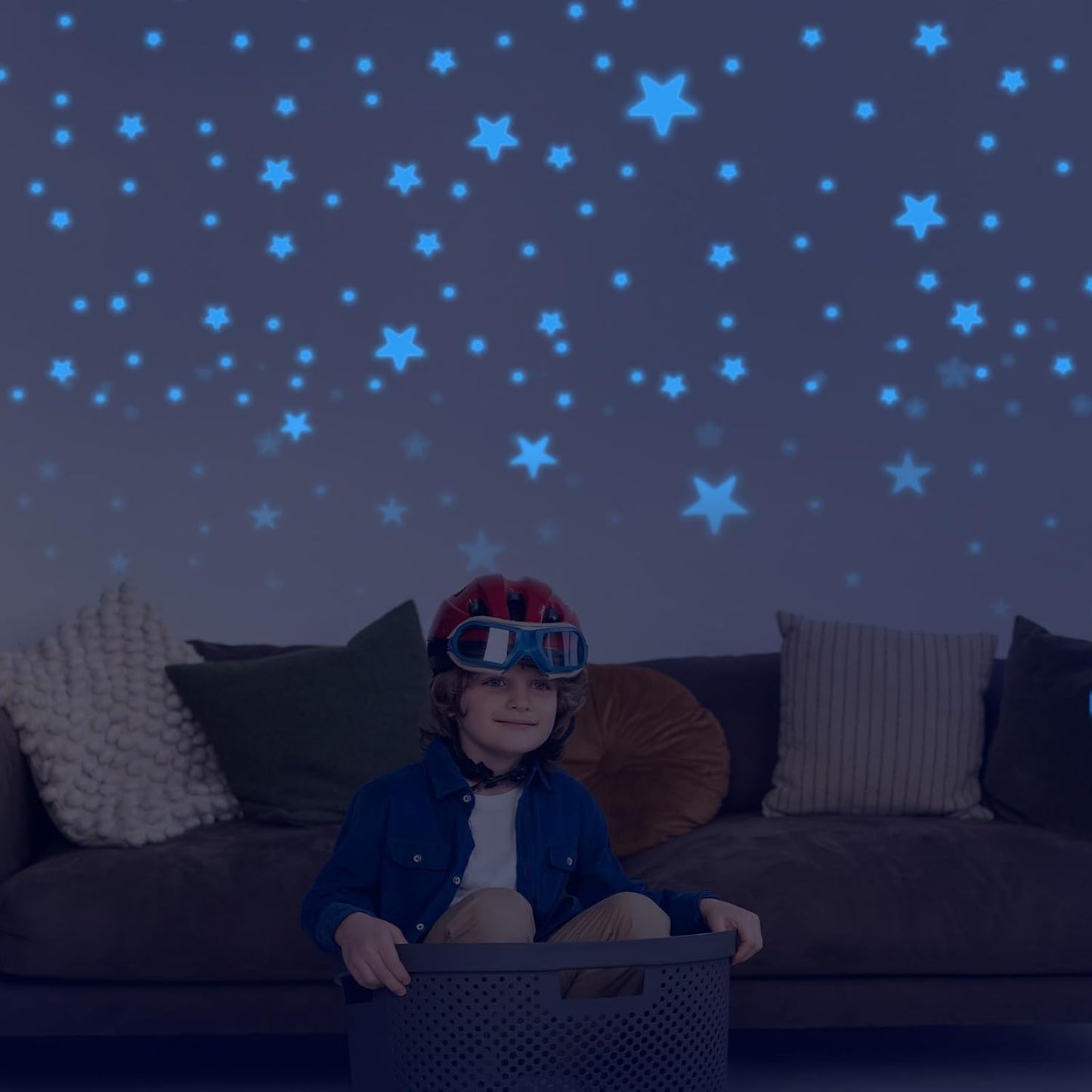 421 Pcs Glow Stars Ceiling Stars, Glow in Dark Space Planet Starry Sky Shining Decoration Perfect Universe Wall Decals for Boys Girls Kid Bedroom Living Room Decor Nursery Christmas Gifts