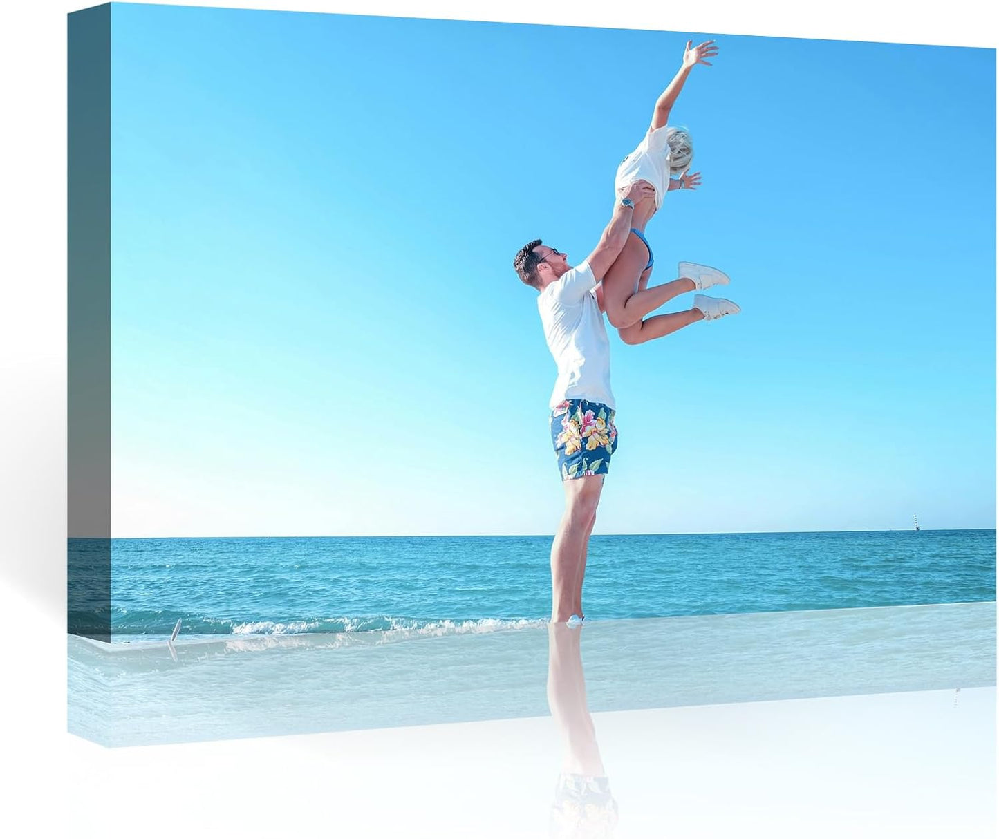 AIRUIXIO Custom Canvas Prints with Frame | Personalized Photo Canvas for Christmas Gifts | Ideal Family & Pet Wall Art Decor | Custom Canvas Wall Art 12x8Inch