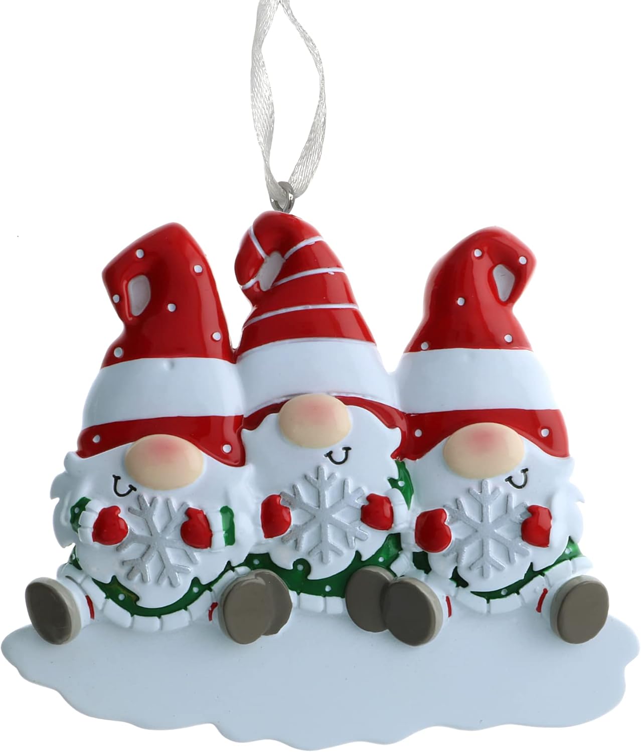 2025 Family Christmas Ornament – Personalized Ornament for Families – Custom Gnome Family Ornament – Holiday Tree Decoration Keepsake Gift (Family of 3)