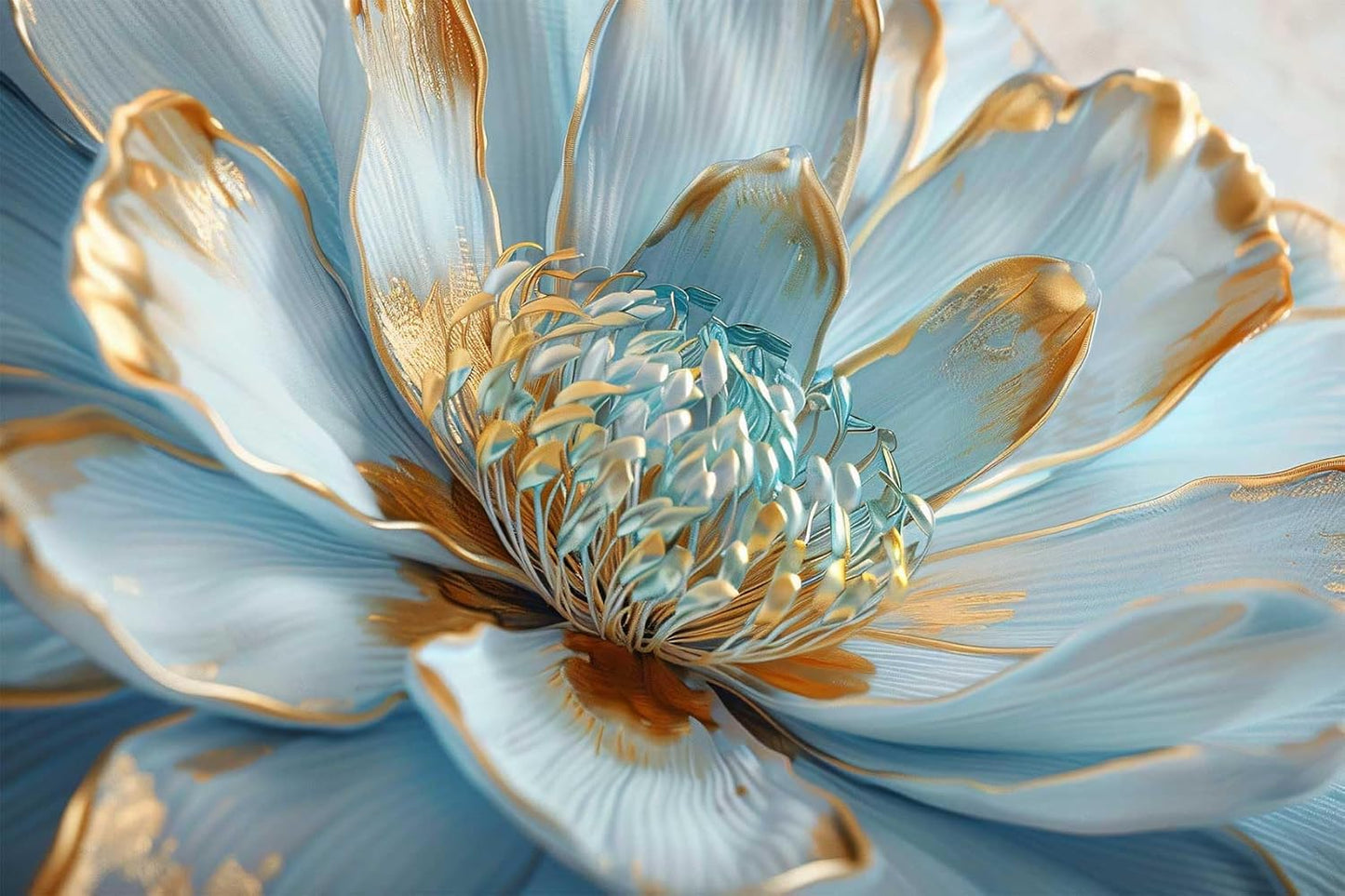 Artificial Sunflower Floral Wallpaper with Green and Gold Floral Leaves Mural for Interior Wall Decoration（Not Peel and Stick） 108"x75"