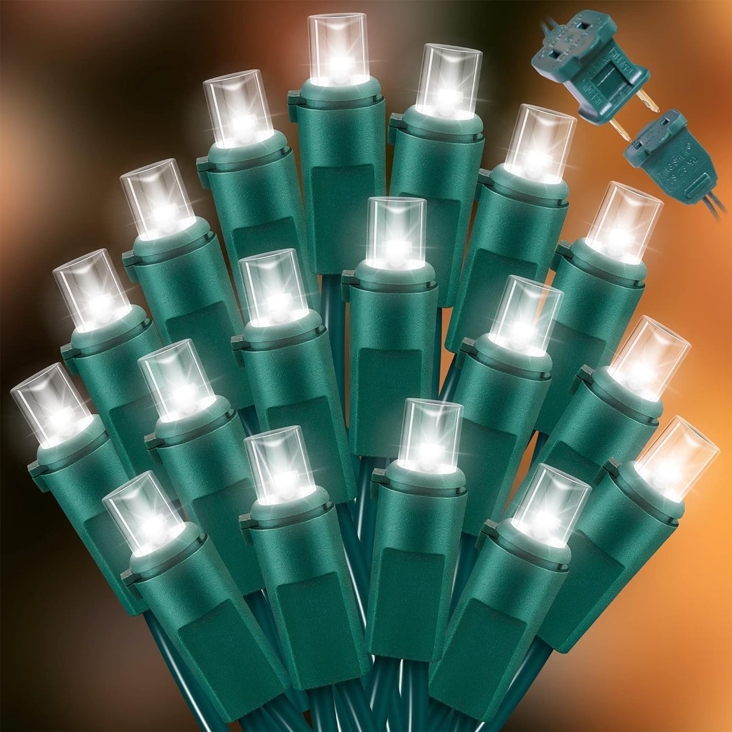 60 Count Cool White -String Lights - LED Christmas Lights, Mini led Lights for Indoor Outdoor Home Holiday Party Wedding Independence Day Decoration