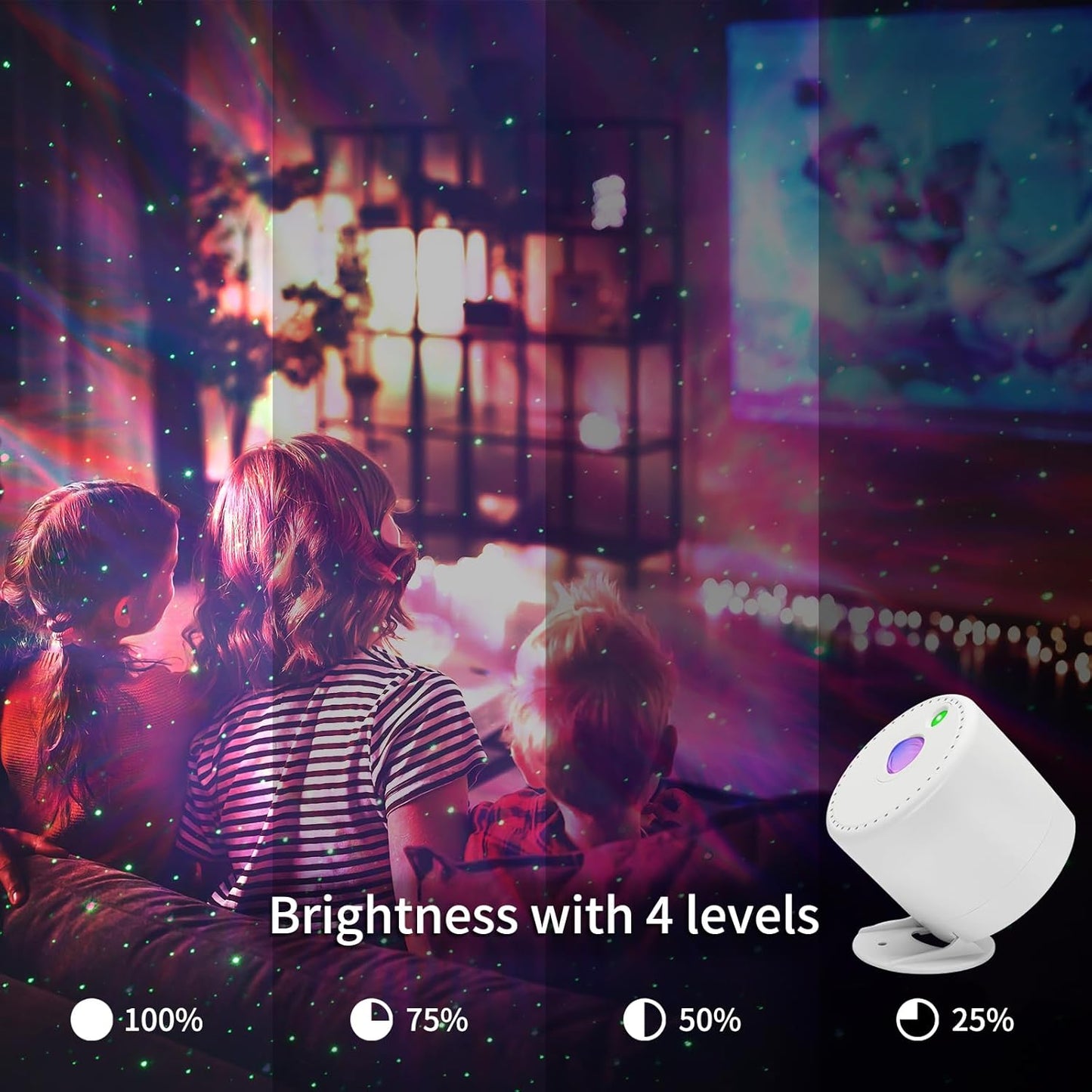 Galaxy Projector, Star Projector with Timer and Remote Control, Adjustable Color, Brightness, and Movement Speed, for Adults, Bedrooms, and Living Rooms Night Light Projector.