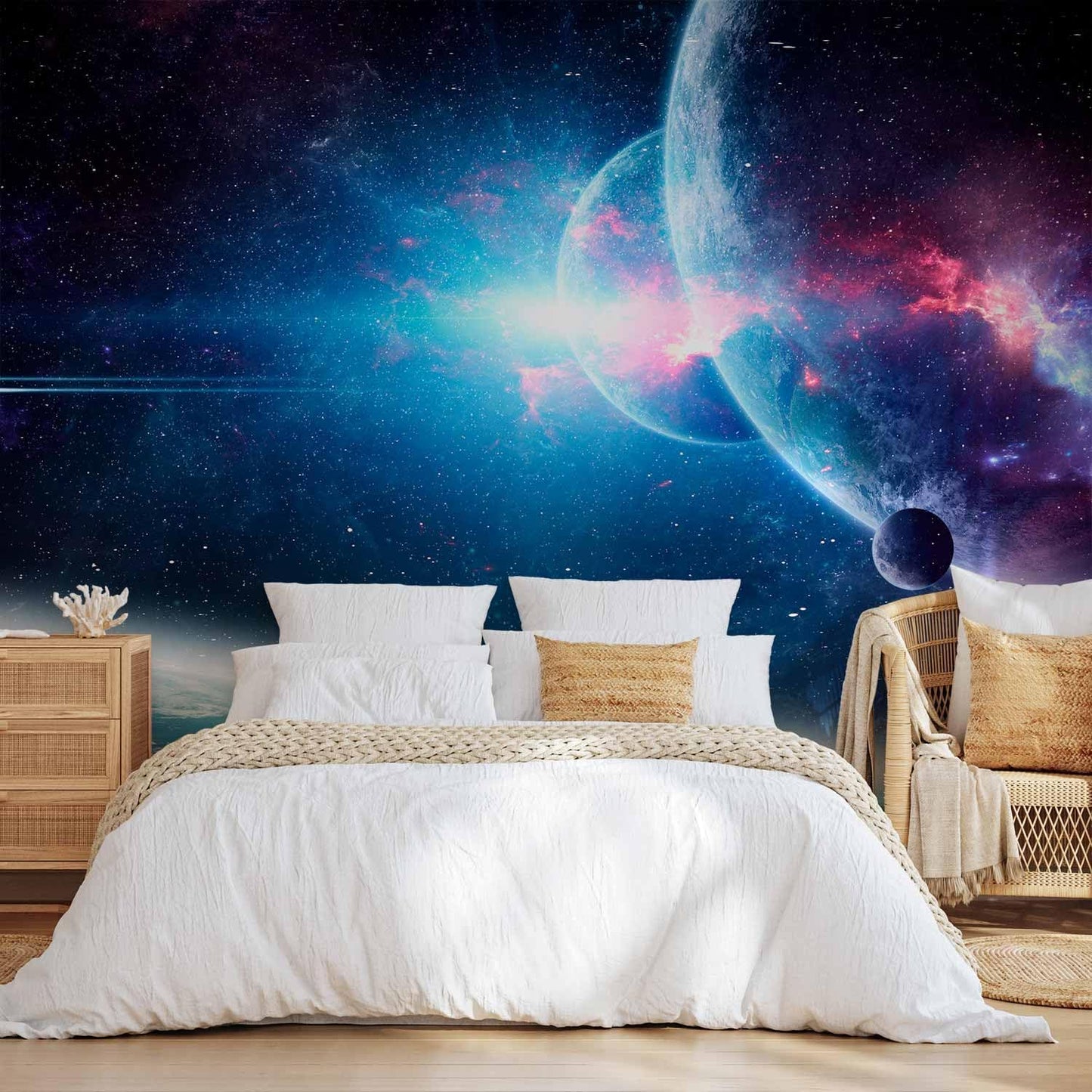 artgeist Wall Mural Cosmos Galaxy 138x101 in - XXL Non-Woven Wallpaper Fleece Wall Decor Photo Print Picture Image Design Stars Solar System Universe Space b-C-10047-a-a