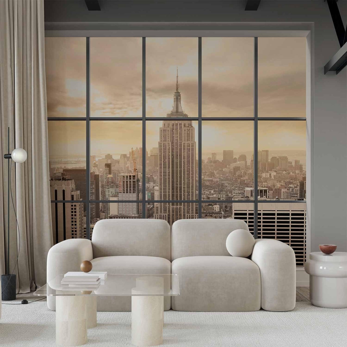 artgeist Wall Mural New York City 216x98 in - XXL Non-Woven Corner Wallpaper Fleece Angle Wall Decor Photo Print Picture Image Design Modern Window View Skyline Panorama c-A-0074-a-e