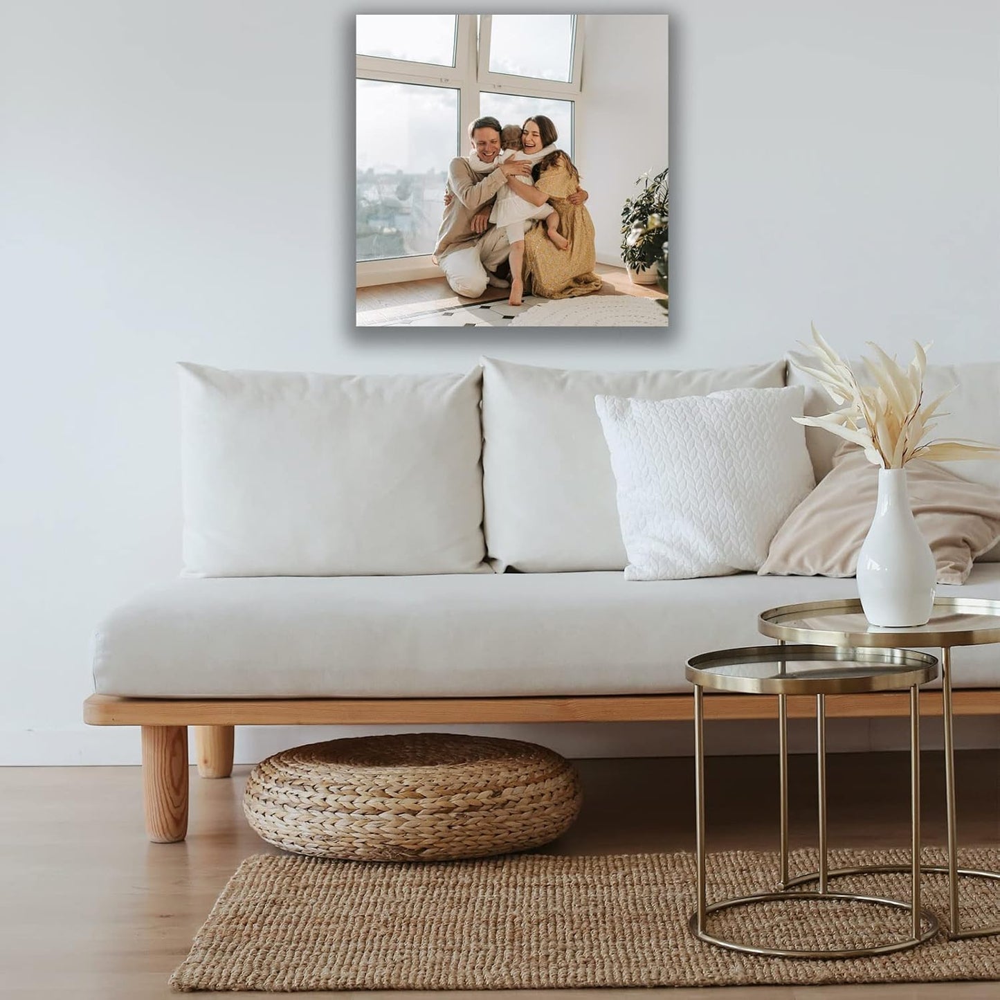 Custom Canvas Prints with Your Photos Custom Wall Art Personalized Canvas Pictures for Pet/Family Gifts for Mom/Men/Women (12'' W x 12'' H)