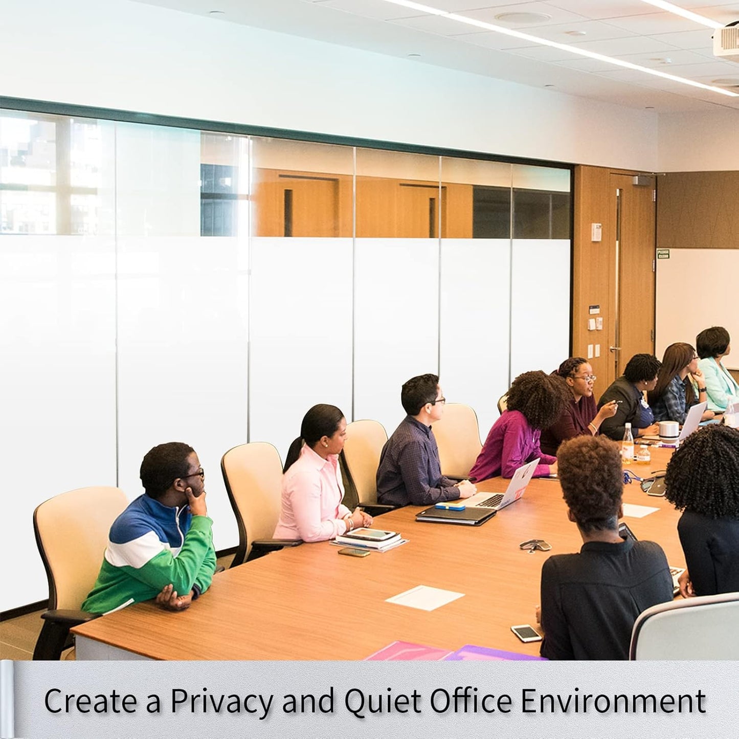 Frosted Glass Window Film with Tools,Reusable Window Privacy Film,Static Clings Window Film Kit for Home Bathroom and Office. (White, 45.2Inch×196.9Inch)