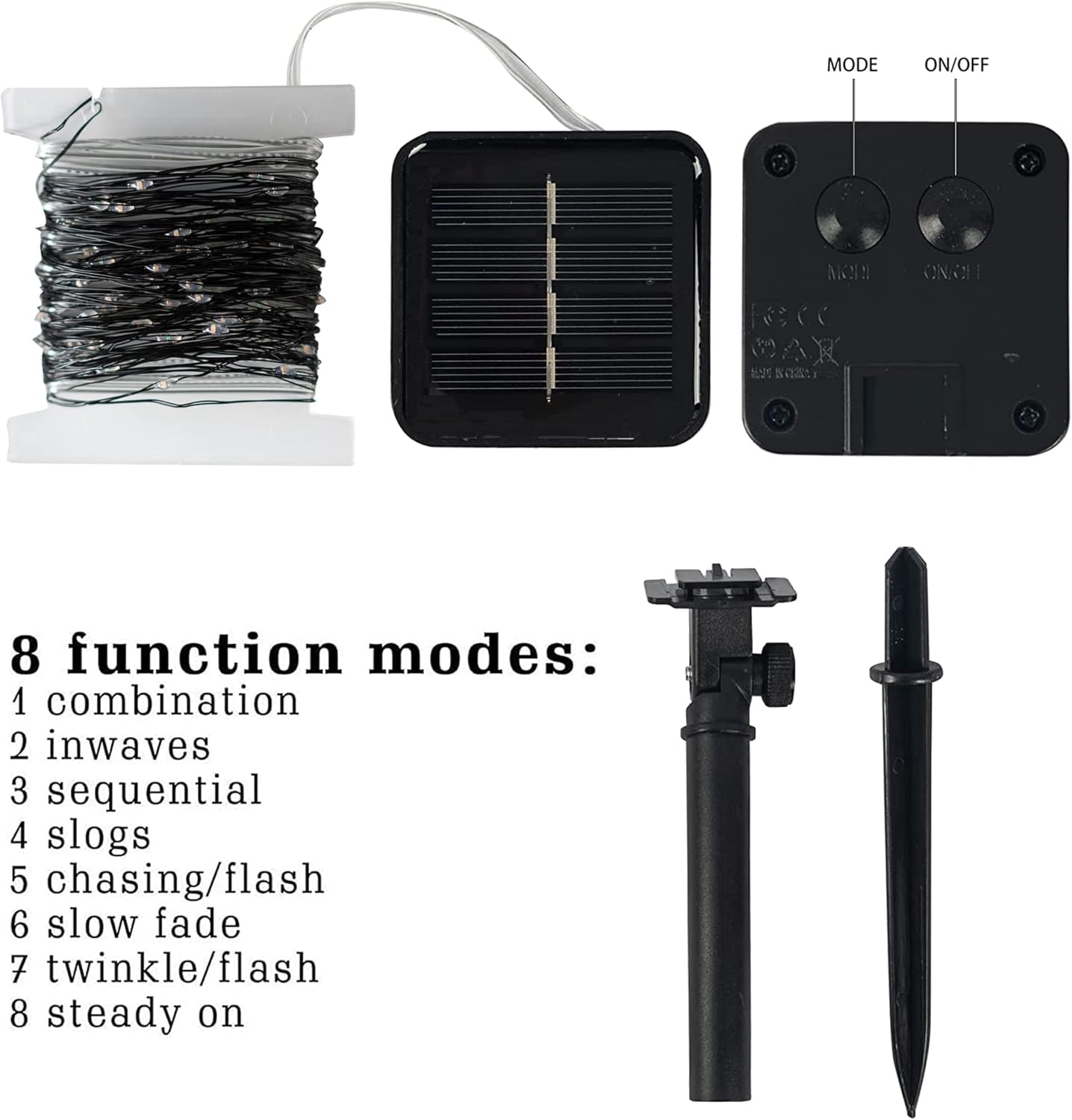 Dazzle Bright 2 Pack Purple and Orange Fairy String Lights, Total 80FT 240LED Solar Powered Fairy Lights with 8 Modes, Waterproof Copper Black Wire Lights for Outdoor Yard Party Halloween Decorations