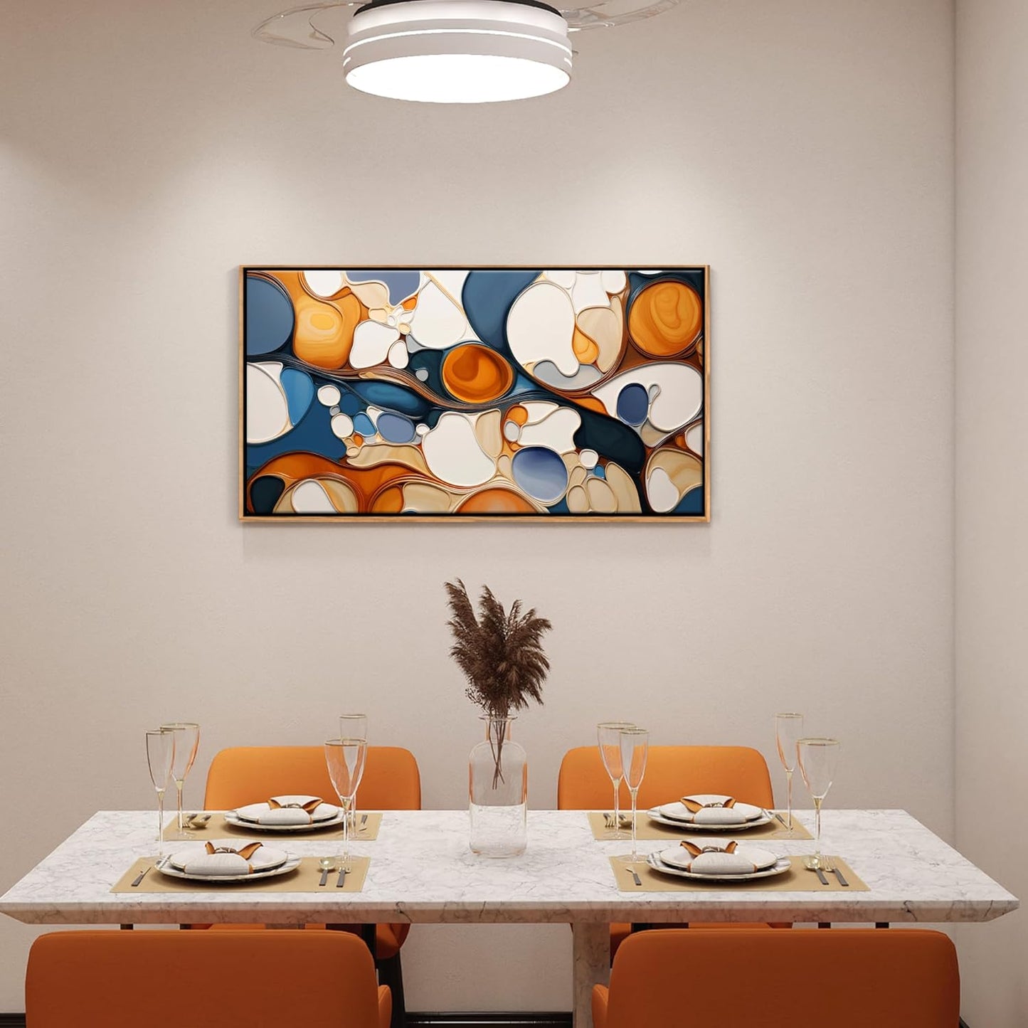 Abstract Wall Art - Modern Colorful Canvas Wall Art for Living Room- Large Framed Decorations, Wall Decor for Bedroom - Office Artwork Wall Decor