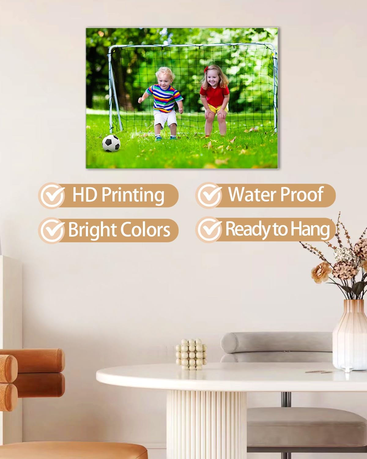 AbcCustomize Canvas Prints with Your Photos, Custom Canvas for Living Room and Bedroom Decor, Personalized gifts for Friends Lover and Family, Canvas Wall Art for Gifts & Keepsakes, Ready to Hang